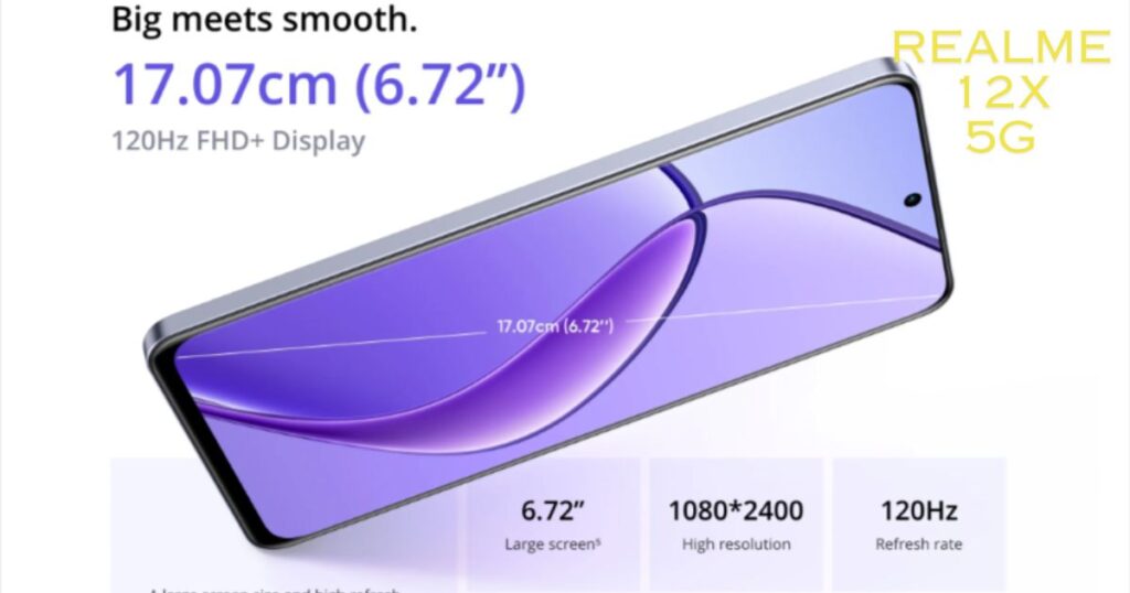 Realme 12X 5G display